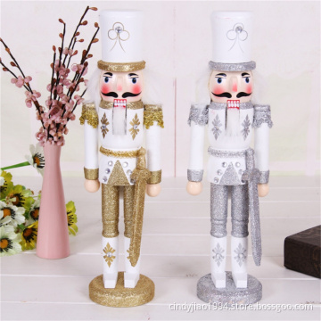 Home Decoration gifts Wooden delicacy Nutcracker for Christmas gift with 30CM